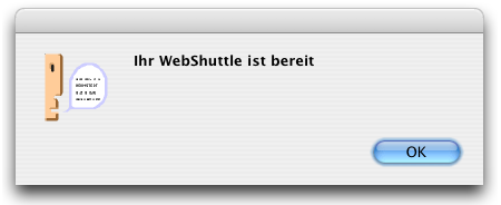 Nervige Bereitmeldung des Webshuttles von Hermstedt